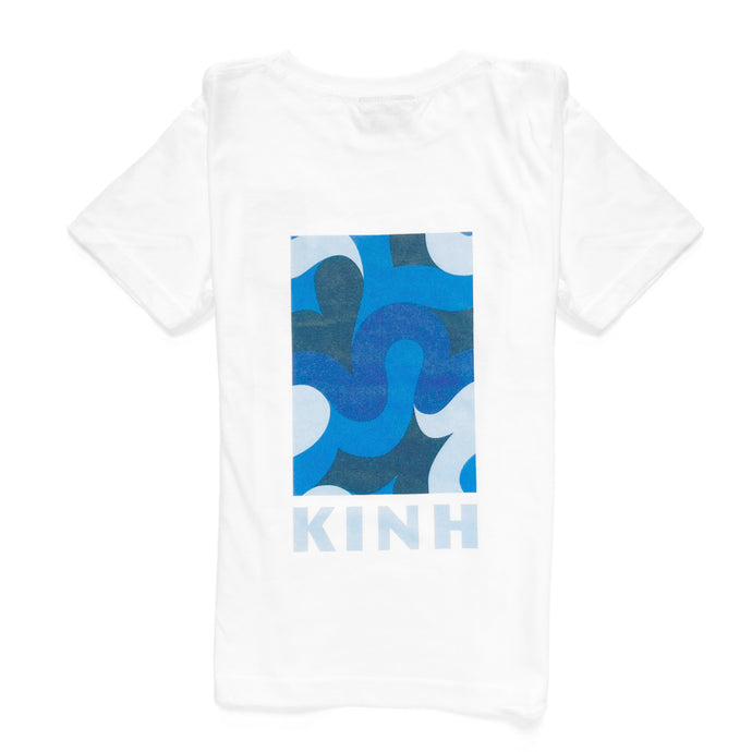 KIDS T-Shirt Bleu de Kinh Blanc
